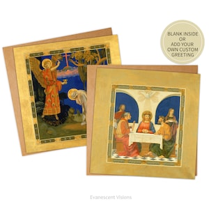 Carte d'art de voeux religieuse traditionnelle, carte de Pâques, personnalisée ou vierge, Harry Siddons Mowbray, carte au choix