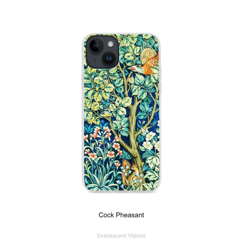 William Morris Designs Phone Case for iPhone 16, 15, 14, 13, 12, 11, 10, X, XR, XS, Max, Pro, 8, 7, SE, Fine Art, Birds, Violet image 4