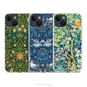 William Morris Designs Phone Case for iPhone 16, 15, 14, 13, 12, 11, 10, X, XR, XS, Max, Pro, 8, 7, SE, Fine Art, Birds, Violet image 5