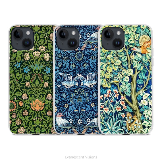 William Morris Pattern Phone Case for iPhone 18, 17, 16, 15, 14, 13, 12, 10, X, XR, XS, Max, Pro, 8, SE, Fine Art, Birds, Pheasant