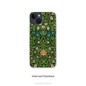 William Morris Designs Phone Case for iPhone 16, 15, 14, 13, 12, 11, 10, X, XR, XS, Max, Pro, 8, 7, SE, Fine Art, Birds, Violet image 6