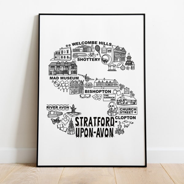 Stratford-Upon-Avon City Letter 'S' Print