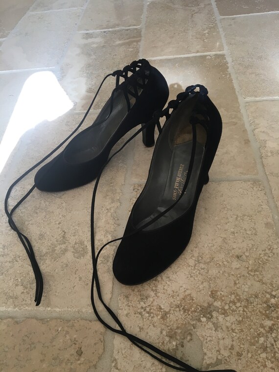Vintage 1940s ankle tie woman’s shoes
