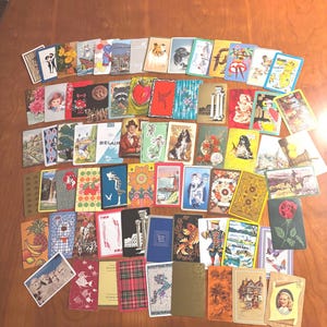 100 Assorted Vintage Playing Cards / Ephemera/ Junk Journal / Scrapbook / Scrapbooking / Poker / Bridge / Canasta Cards