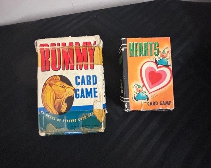 Vintage Rummy and Hearts Card Games / 1930’s Animal Rummy / Whitman ...