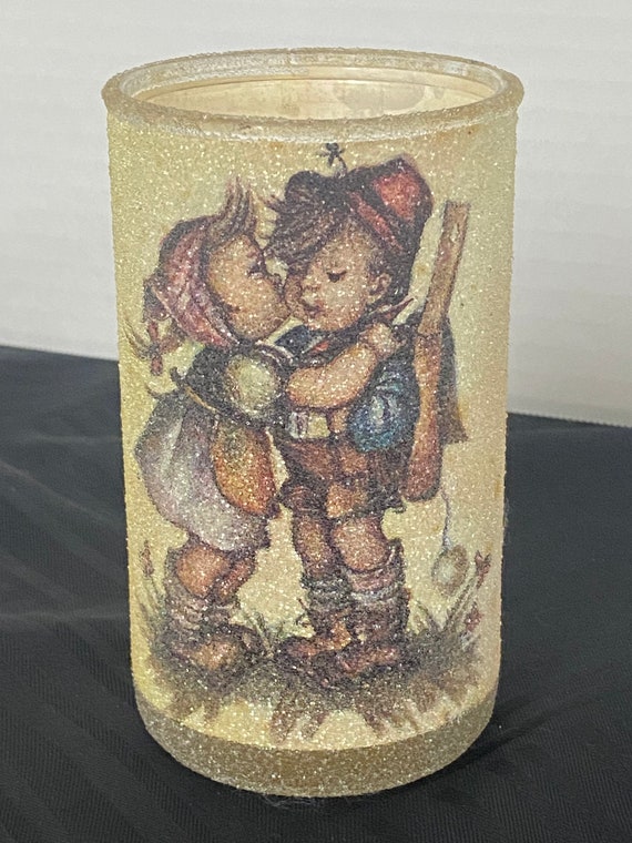 Frosted Candles, Hummel Frosted Little Girl and Boy Candles, Hummel Collectible, Container Candles, Glasses Candle Holders : shC*D Frosted Candles, Hummel Frosted Little Girl and Boy Candles, Hummel Collectible, Container Candles, Glasses Candle Holders : shC*D