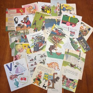 Vintage Children's Book Pages – Little Golden Book Ephemera for Journals image 2
