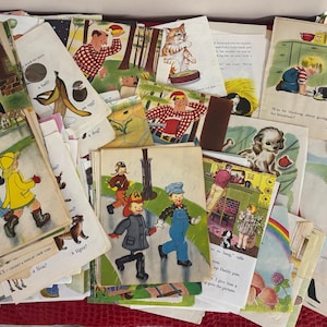 Vintage Children's Book Pages – Little Golden Book Ephemera for Journals image 1