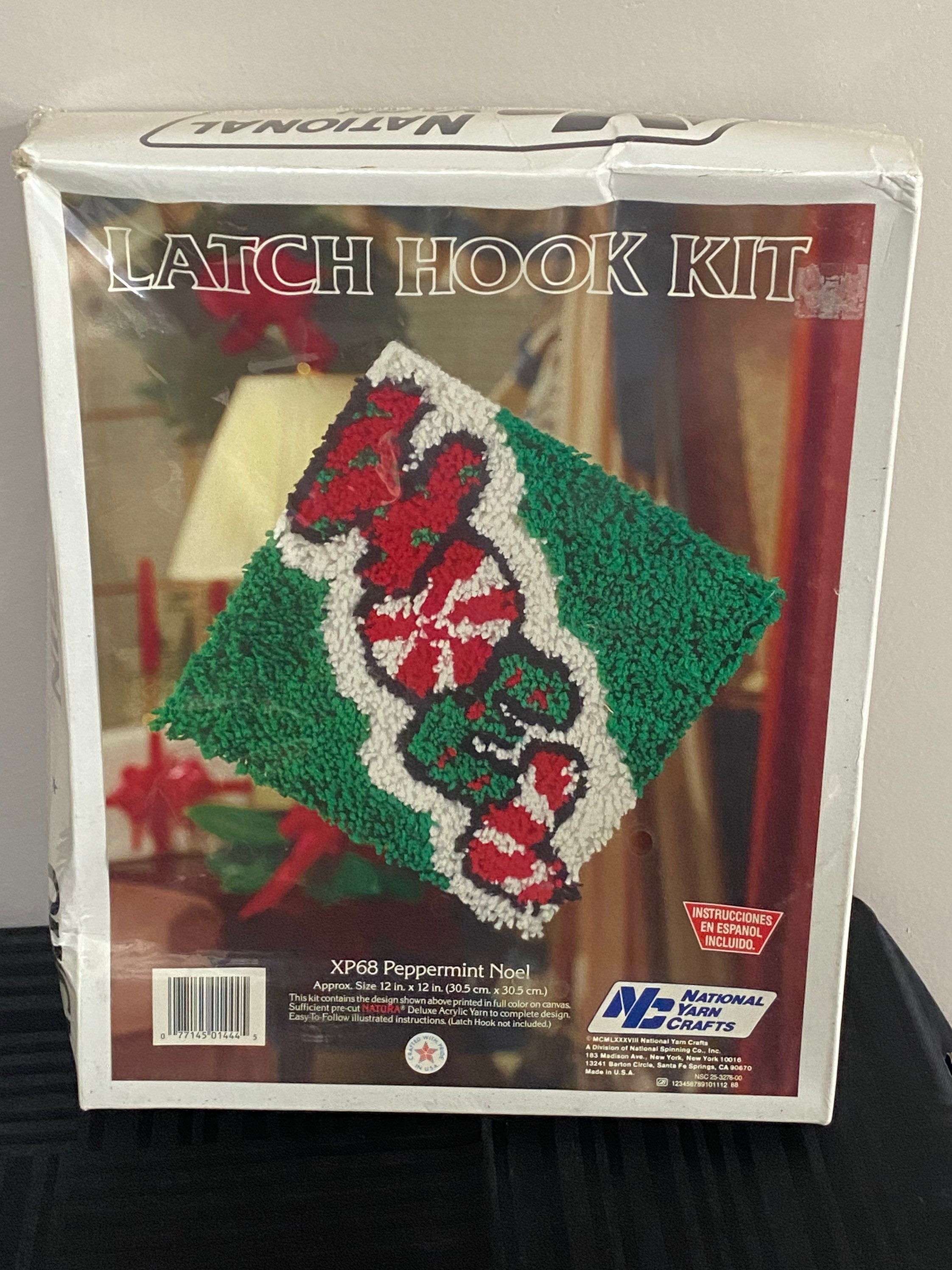 Vintage Latch Hook Kit 1989 XP68 Peppermint Noel Original Etsy