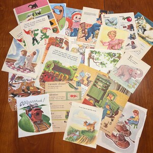 Vintage Children's Book Pages – Little Golden Book Ephemera for Journals image 4