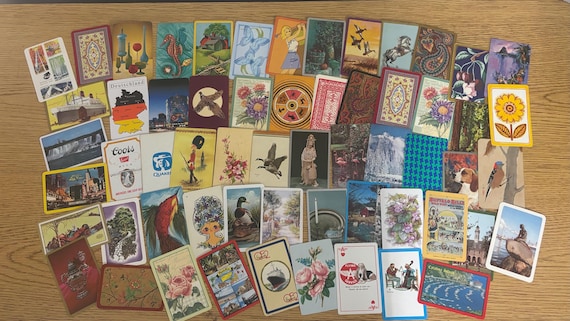 Vintage Playing Cards- 50 or 100 Packs- Assorted Designs for Crafts, Junk Journals, Scrapbooking, Swapping, Artwork