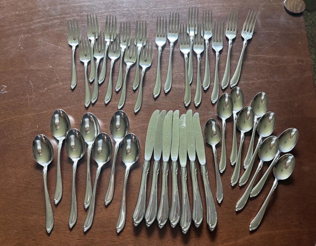 Oneidacraft Deluxe Stainless Flatware SHASTA Pattern / Oneida Flatware ...