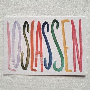 Handgemalte Postkarte "Loslassen"