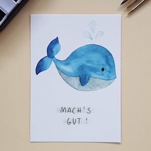 Handgemalte Postkarte "Machs gut"