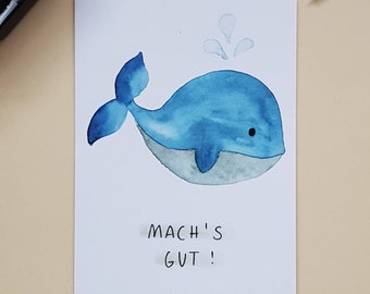 Handgemalte Postkarte "Machs gut"