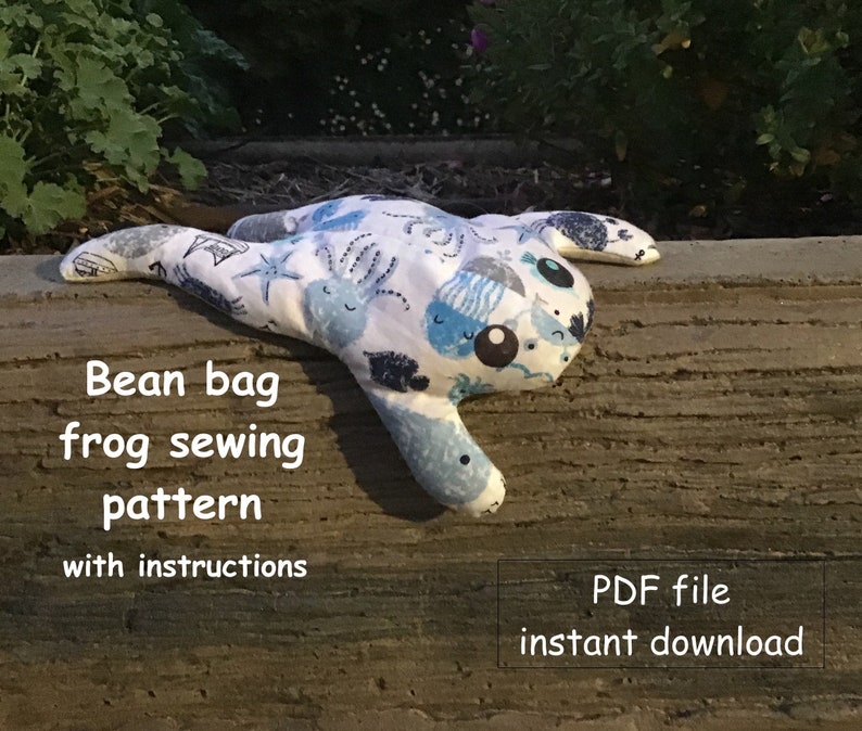 PDF Frog Sewing Pattern Bean Bag Frog Pattern With Etsy India