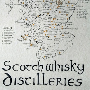 Scotland Distilleries map