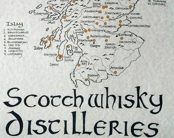 Scotland Distilleries map