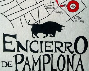 Encierro de Pamplona map (Running of the Bulls)