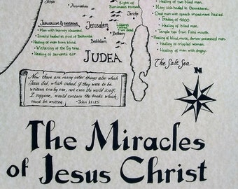 Miracles of Jesus Christ map