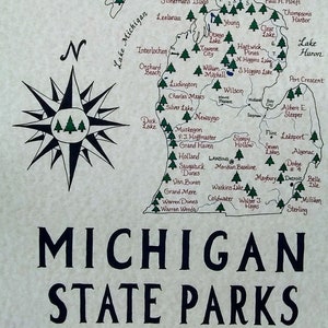 Michigan State Parks map