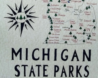 Michigan State Parks map