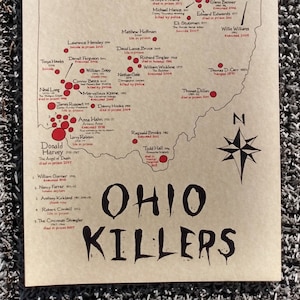 Ohio killers map 11x17