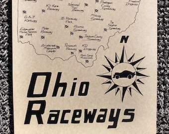 Ohio raceways map 11x17
