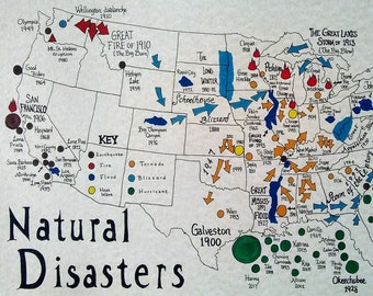 Natural Disasters U.S.A. map