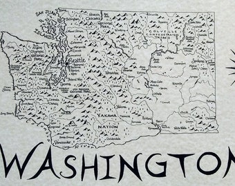 Washington state map