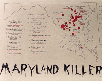Maryland killers map 11x17
