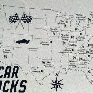 NASCAR tracks map