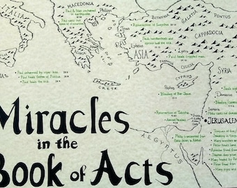 Miracles of Acts map