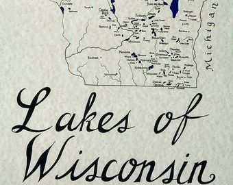 Wisconsin Lakes map