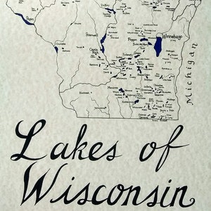 Wisconsin Lakes map