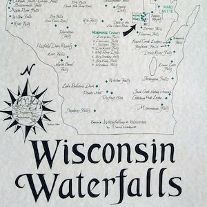 Wisconsin Waterfalls map