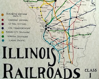 Illinois Railroads map