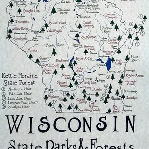 Wisconsin State Parks map