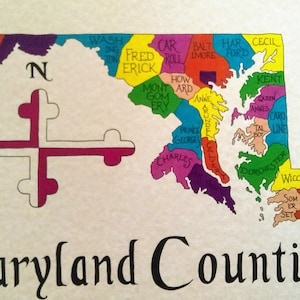 Maryland counties map