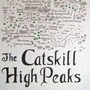 Catskill High Peaks map New York
