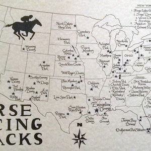 Horse Racing Tracks Map