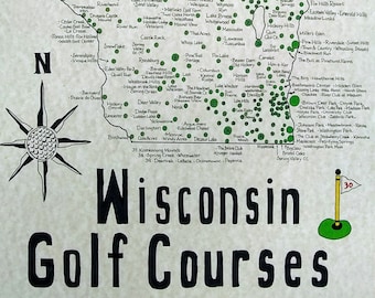 Wisconsin Golf Courses map