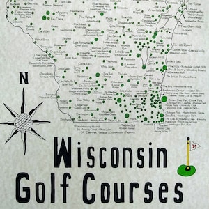 Wisconsin Golf Courses map