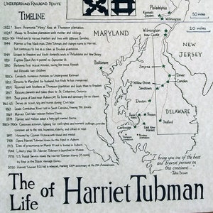 Harriet Tubman map