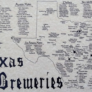 Texas Breweries map