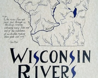 Wisconsin Rivers map