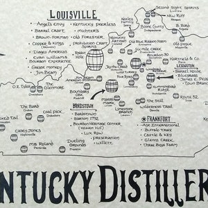 Kentucky Distilleries map - Etsy 日本