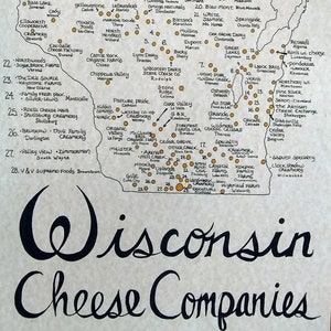 Wisconsin Cheese Companies map