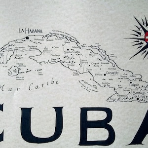 Cuba hand drawn map