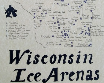 Ice Hockey arenas map NHL/AHL